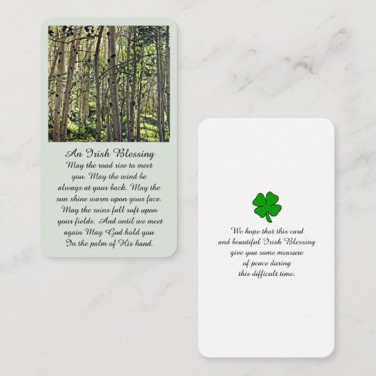 ライフ写真葬儀カードお祝い 名刺 (正面/裏面)