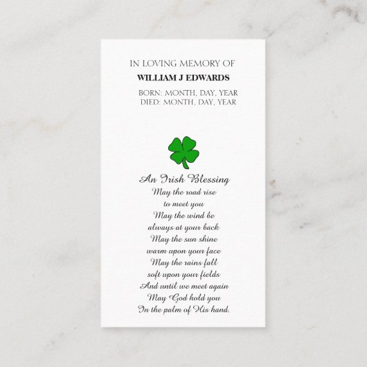 ライフ写真記念カードお祝い 名刺 (裏面)