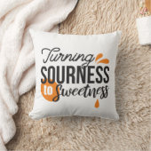 ライフ前向きメッセージ – サワーからスウィートへ クッション (ブランケット)