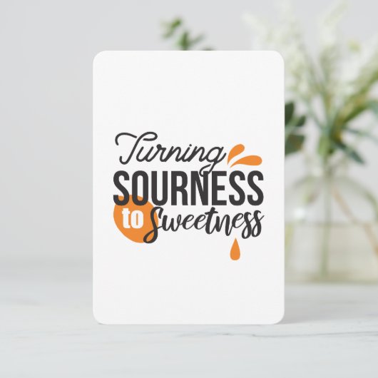 ライフ前向きメッセージ – サワーからスウィートへ サンキューカード (スタンド正面)