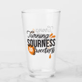 ライフ前向きメッセージ – サワーからスウィートへ タンブラーグラス (正面)