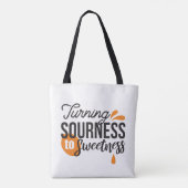 ライフ前向きメッセージ – サワーからスウィートへ トートバッグ (裏面)