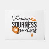 ライフ前向きメッセージ – サワーからスウィートへ ドアマット (正面)