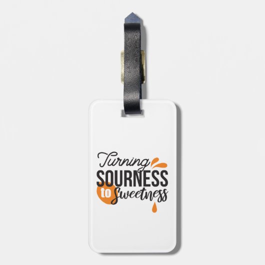 ライフ前向きメッセージ – サワーからスウィートへ ラゲッジタグ (裏面縦)