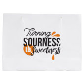 ライフ前向きメッセージ – サワーからスウィートへ ラージペーパーバッグ (裏面)