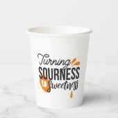 ライフ前向きメッセージ – サワーからスウィートへ 紙コップ (裏面)