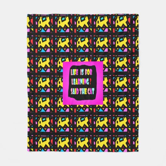 ライフ学ズYOGA型メッセージ フリースブランケット (正面)