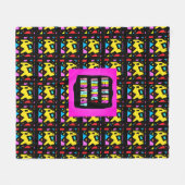 ライフ学ズYOGA型メッセージ フリースブランケット (正面(横))