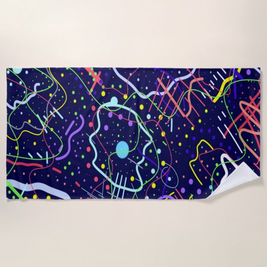 ライフ宇宙 ビーチタオル (正面)