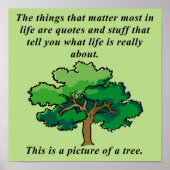 ライフ引用文おもしろいポスター署名 ポスター (正面)