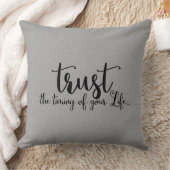 ライフ引用文のタイミングを信頼 クッション (ブランケット)