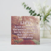 ライフ引用文カスタムカード/招待 招待状 (スタンド正面)