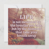 ライフ引用文カスタムカード/招待 招待状 (正面)