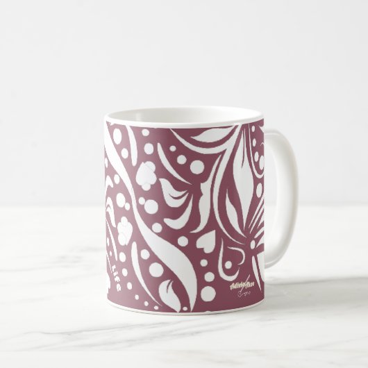 ライフ引用文グレープマグバイアディエラアコー コーヒーマグカップ (正面右)