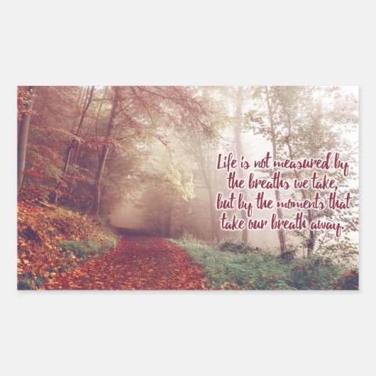 ライフ引用文シール 長方形シール (正面)