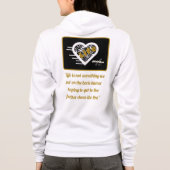 ライフ引用文フルジップフード付きスウェットシャツby詩人Adiela Akoo パーカ (裏面)