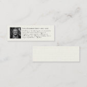 ライフ引用文ブックマークの写真お祝い スキニー名刺 (正面/裏面)