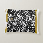 ライフ引用文ブラックアクセントピロー – Adiela Akoo アクセントクッション (裏面)