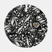 ライフ引用文ブラックオーナメントバイアディラアコー ガラスオーナメント (裏面)