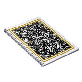 ライフ引用文ブラックペイズリースパイラルフォトノートブック ノートブック (右側)