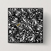 ライフ引用文ブラックボタンバイアディエラアコー 缶バッジ (正面)