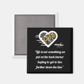 ライフ引用文ブラックマグネットby詩人Adiela Akoo マグネット (正面/裏面)