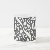 ライフ引用文ブラックマグバイポエトアディラAkoo フロストグラスマグカップ (中央)