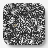 ライフ引用文ブラック紙プレートズバイアディラアコー ペーパープレート (正面)