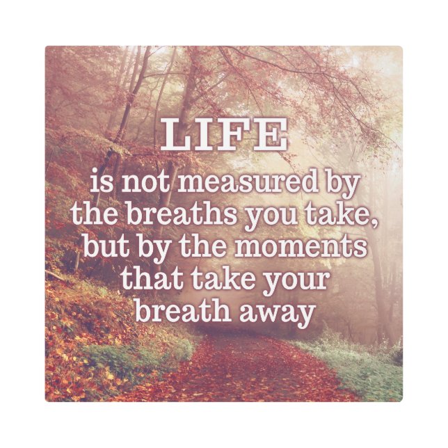 ライフ引用文メタルウォールアート メタルプリント (正面)