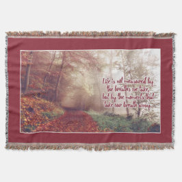 ライフ引用文投げ毛布 スローブランケット