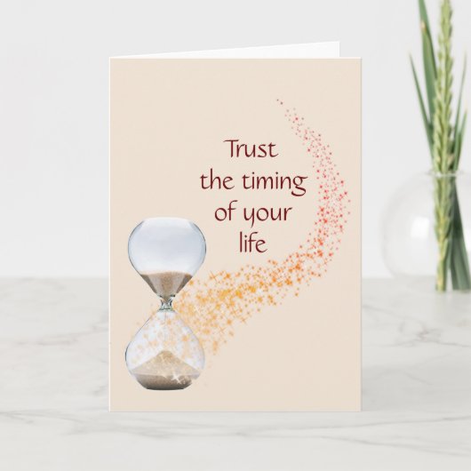 ライフ引用文砂時計を信頼 カード (正面)