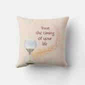 ライフ引用文砂時計を信頼 クッション (裏面)