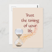 ライフ引用文砂時計を信頼 ポストカード (正面/裏面)