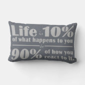 ライフ引用文装飾用クッション ランバークッション (裏面)