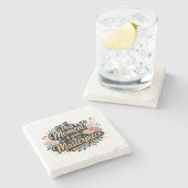 ライフ引用文装飾 ストーンコースター (横)