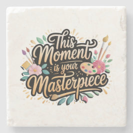 ライフ引用文装飾 ストーンコースター