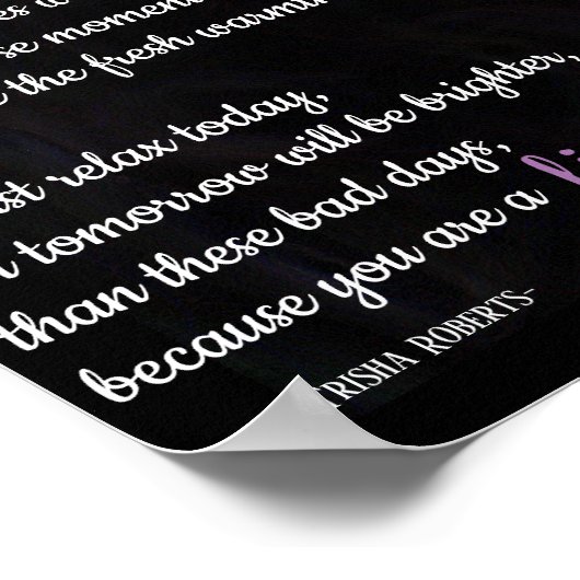 ライフ引用文詩、クリエイティブの花と悪い日 ポスター (角)