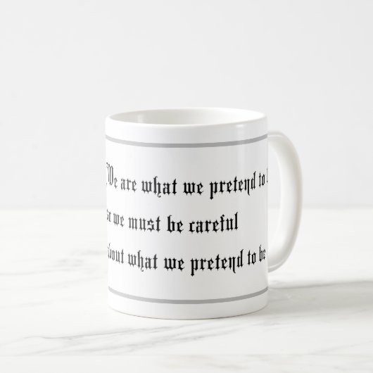 ライフ引用文、カート・ヴォネグトことわざ、書道 コーヒーマグカップ (正面右)