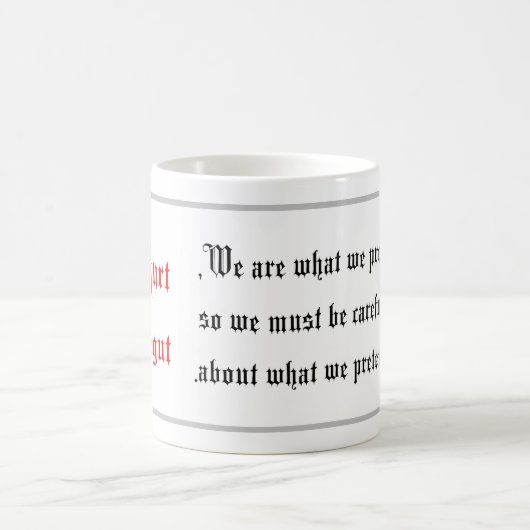 ライフ引用文、カート・ヴォネグトことわざ、書道 コーヒーマグカップ (中央)