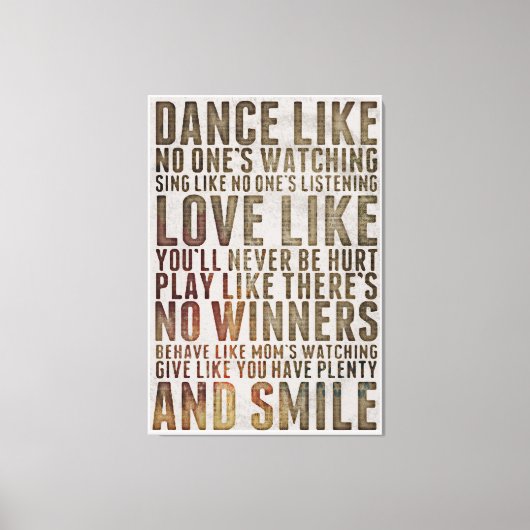 ライフ引用文 キャンバスプリント (正面)