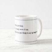 ライフ引用文、ニコラス火花ことわざ、書道 コーヒーマグカップ (正面右)