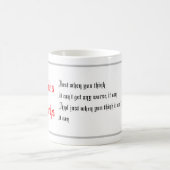 ライフ引用文、ニコラス火花ことわざ、書道 コーヒーマグカップ (中央)