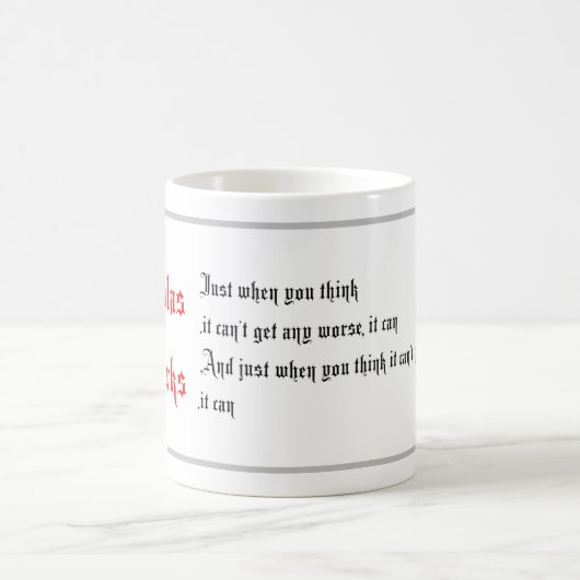 ライフ引用文、ニコラス火花ことわざ、書道 コーヒーマグカップ (中央)
