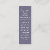 ライフ悔やみや弔慰の絵画祈りの言葉カードお祝い コーリングカード (裏面)