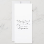 ライフ悔やみや弔慰記念カードお祝い (裏面)