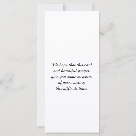 ライフ悔やみや弔慰記念カードお祝い (裏面)