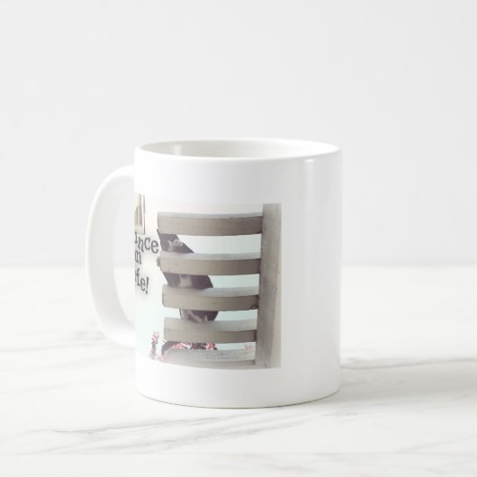 ライフ意欲を起こおもしろいことわざ猫 コーヒーマグカップ (正面左)