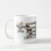 ライフ意欲を起こおもしろいことわざ猫 コーヒーマグカップ (左)