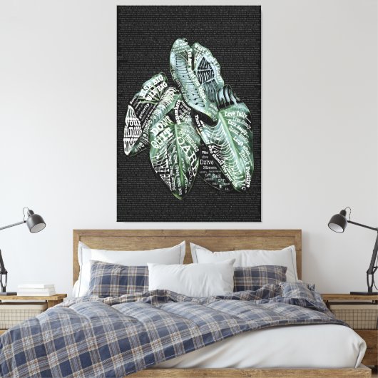 ライフ感動的やる気を起こさせる引用文 キャンバスプリント (インサイチュ (寝室))