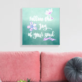 ライフ感動的ジョイ引用文 キャンバスプリント (インサイチュ (リビング))